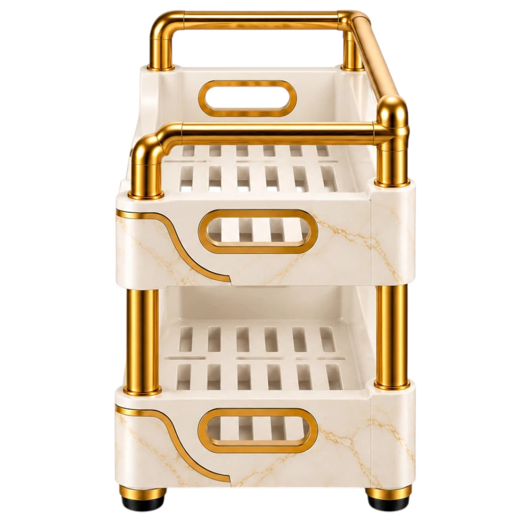 Drapi Premium Two Tier Kitchen Spice Organizer Rack Stand