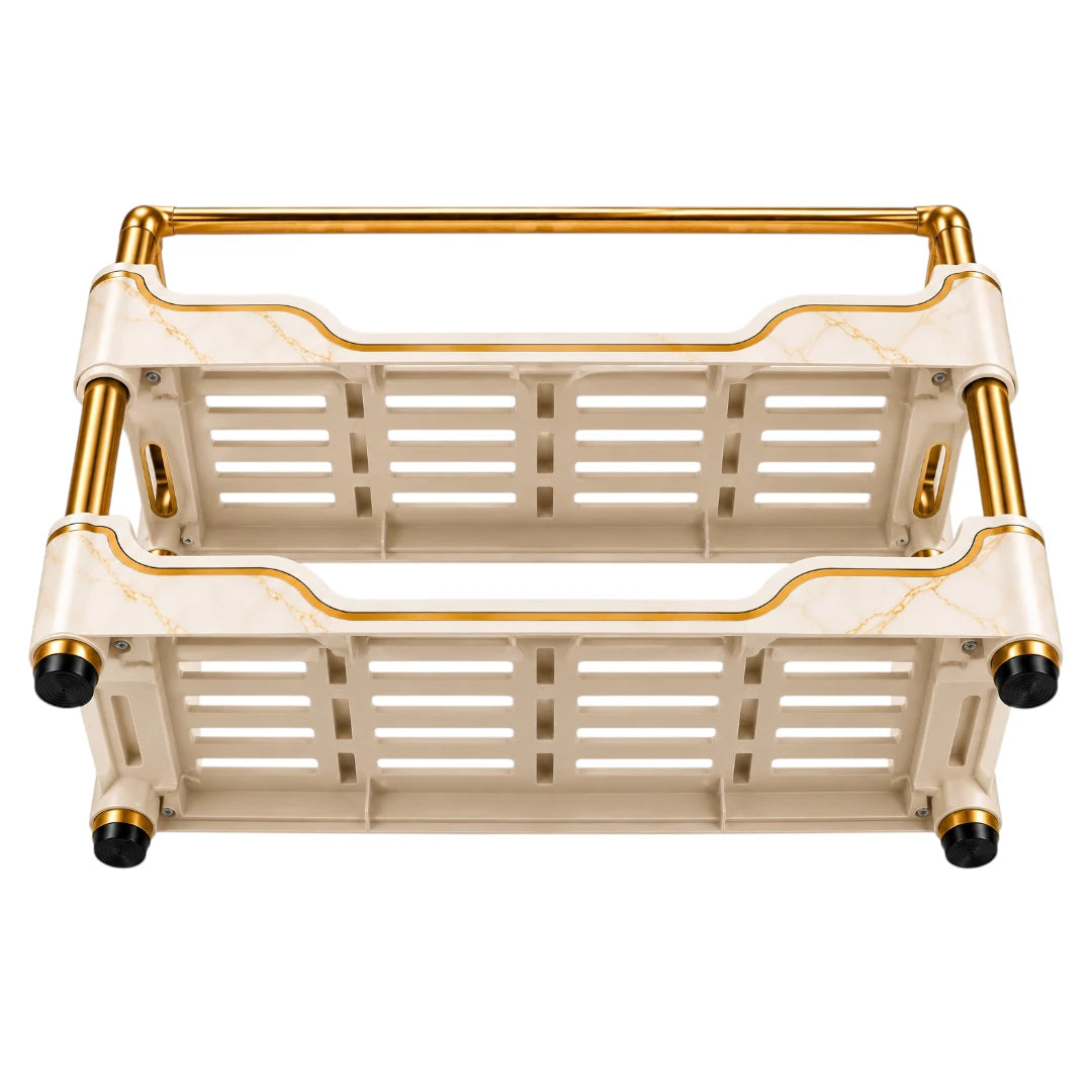 Drapi Premium Two Tier Kitchen Spice Organizer Rack Stand