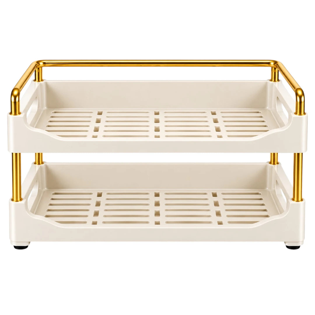 Drapi Premium Two Tier Kitchen Spice Organizer Rack Stand
